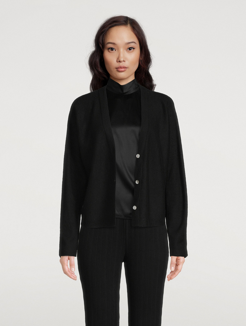 Cashmere Dolman-Sleeve Cardigan