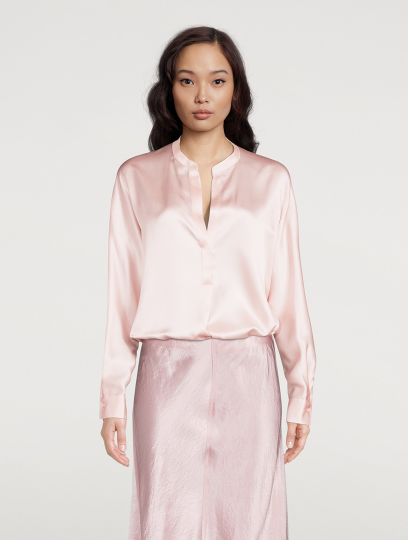 Silk Long-Sleeve Blouse