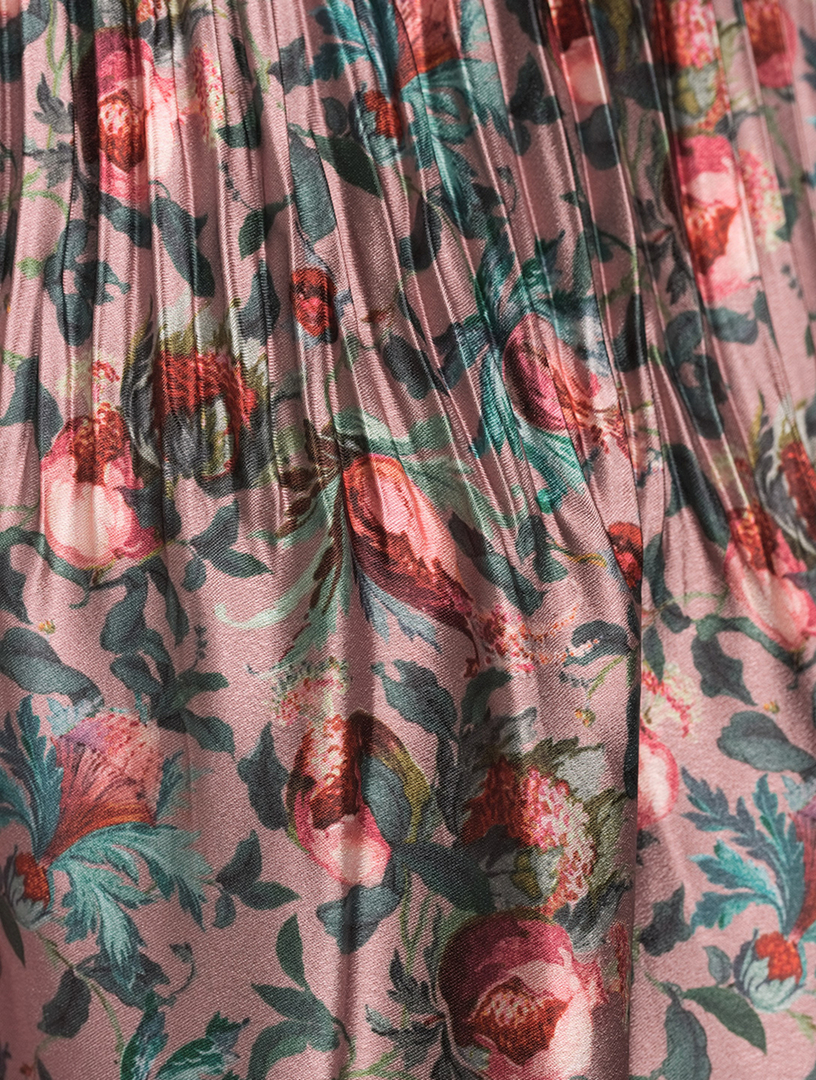 VINCE Berry Blooms Pleated Midi Shirt Dress Holt Renfrew