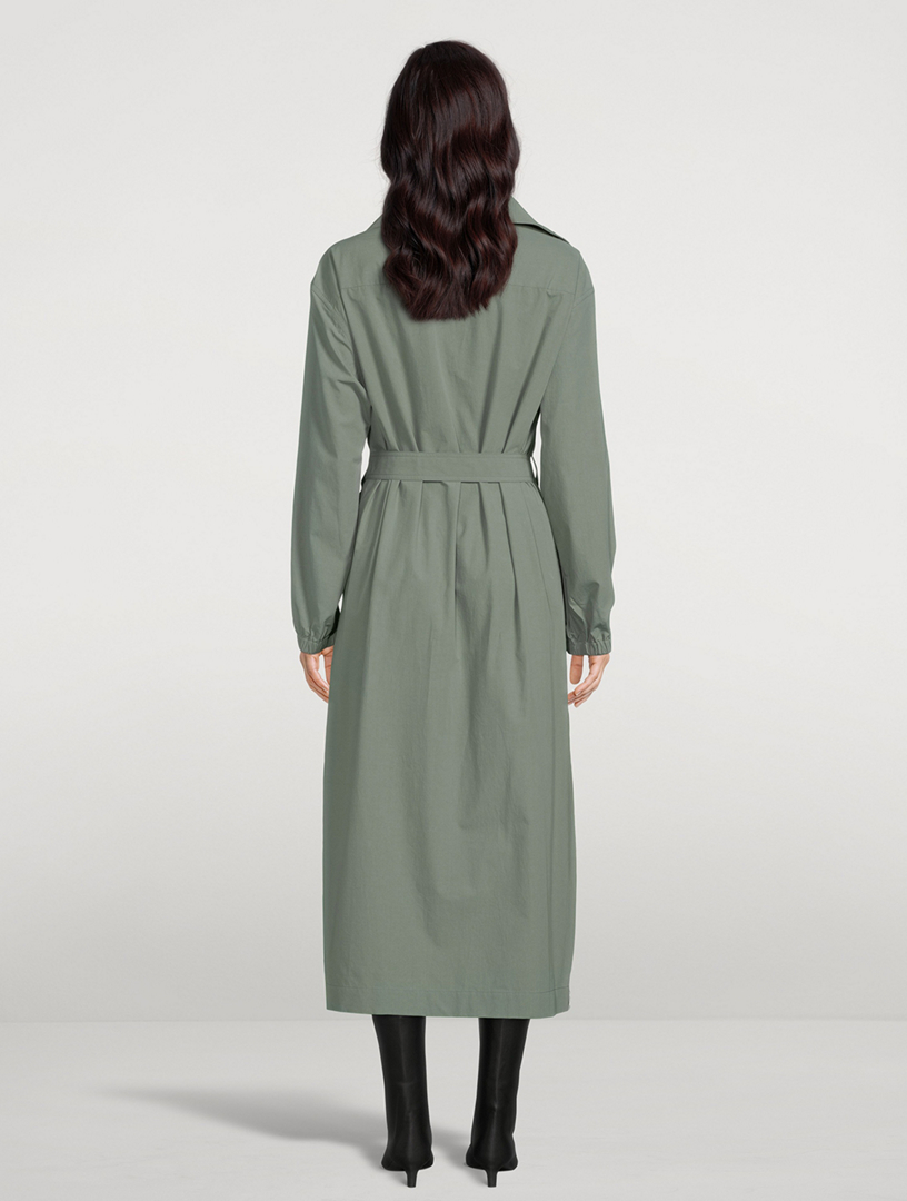 JIL SANDER Belted Cotton Shirt Dress | Holt Renfrew