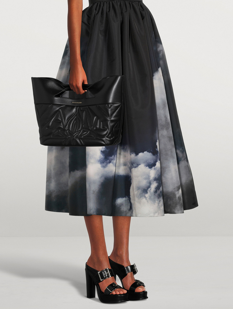 Double Buckle Leather Platform Mules