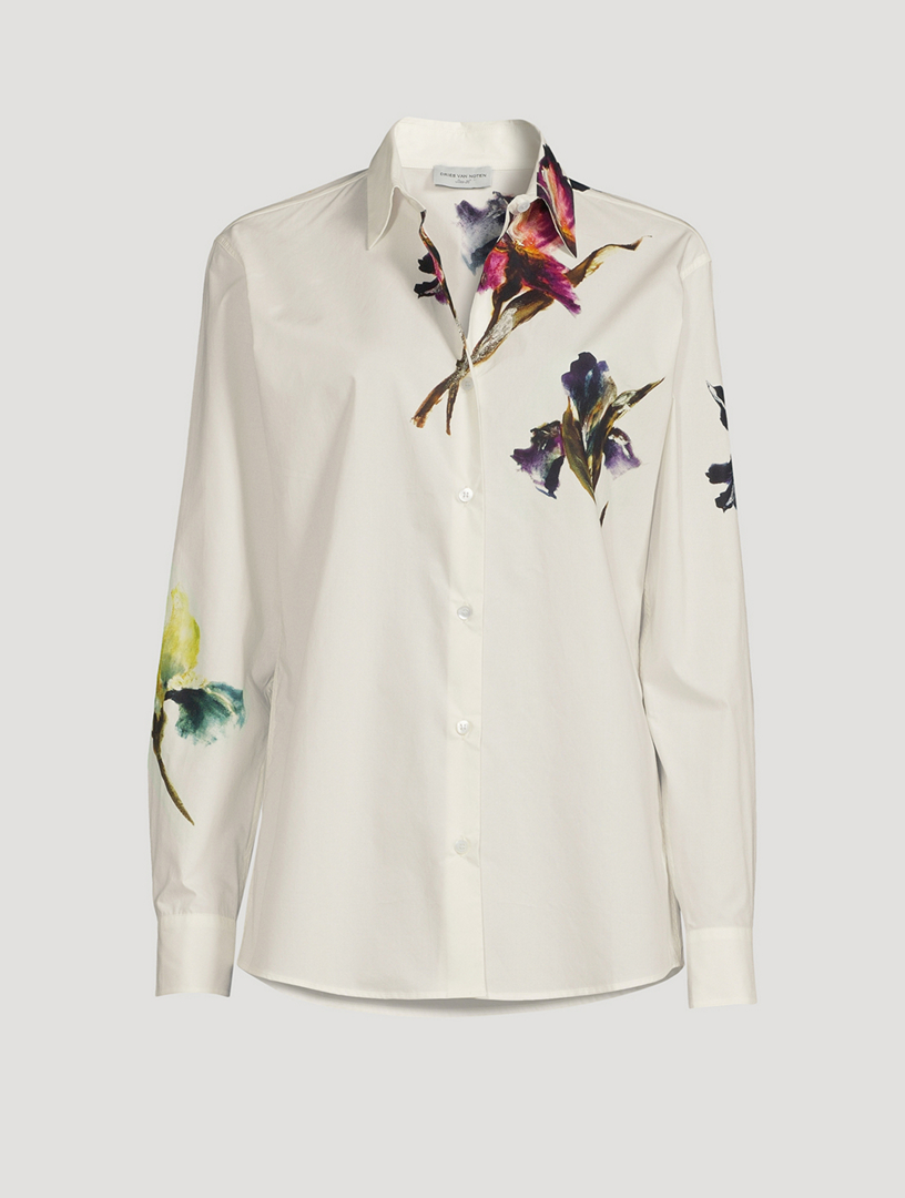 Clavelly Poplin Shirt In Floral Print