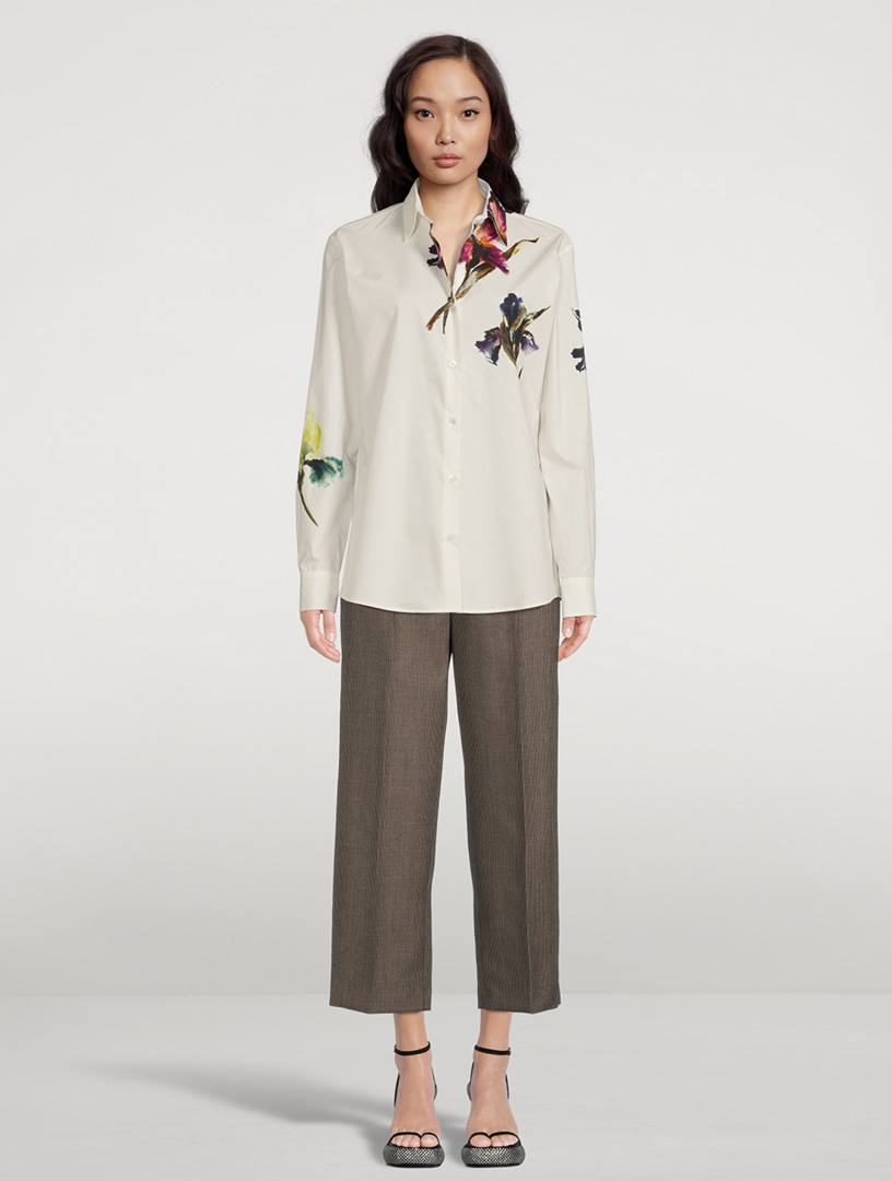 Clavelly Poplin Shirt Floral Print