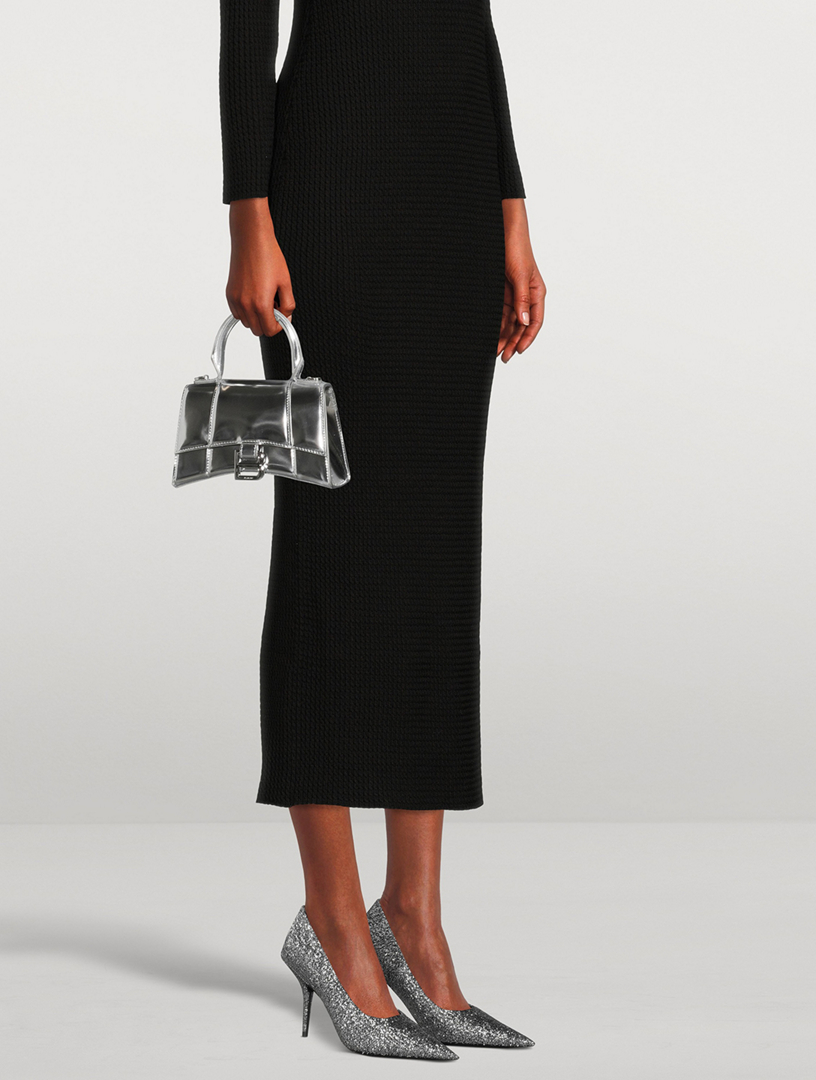 Square Knife Lamé Pumps