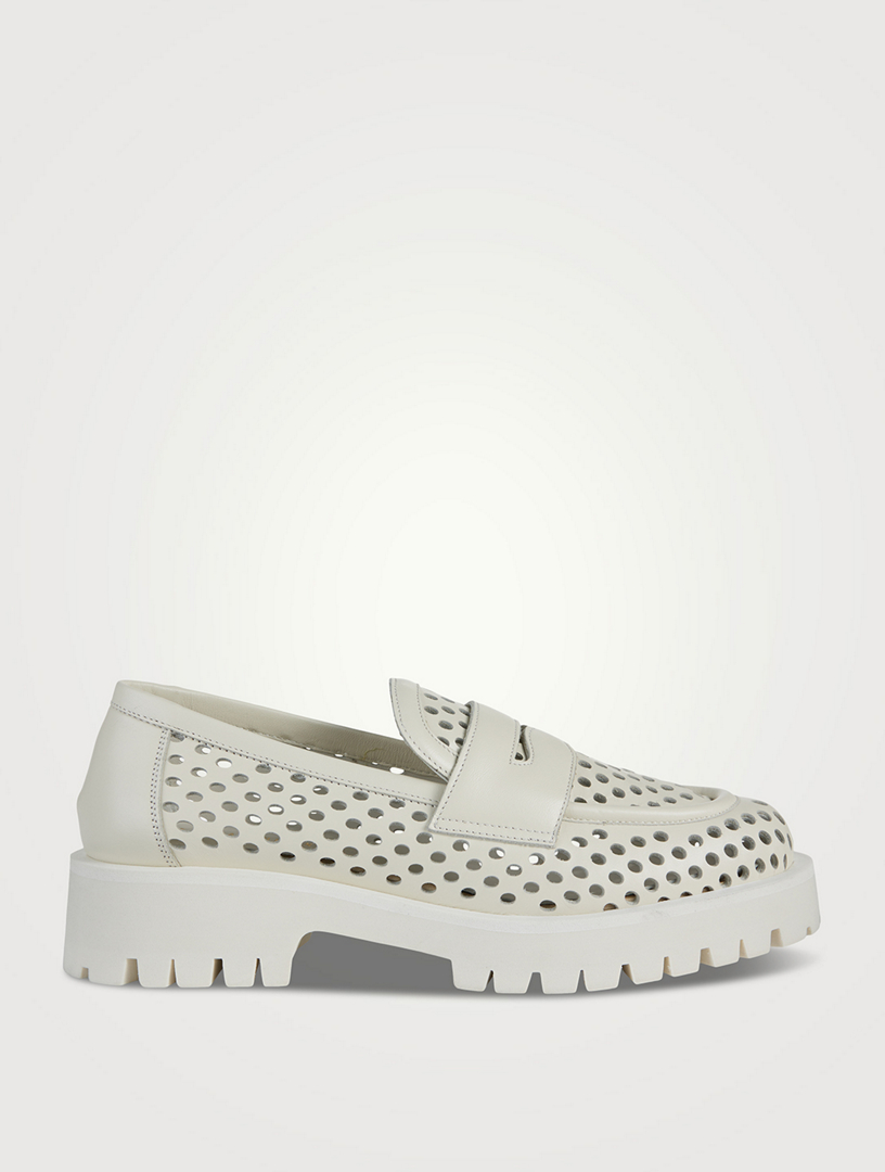 Perforated loafers hot sale