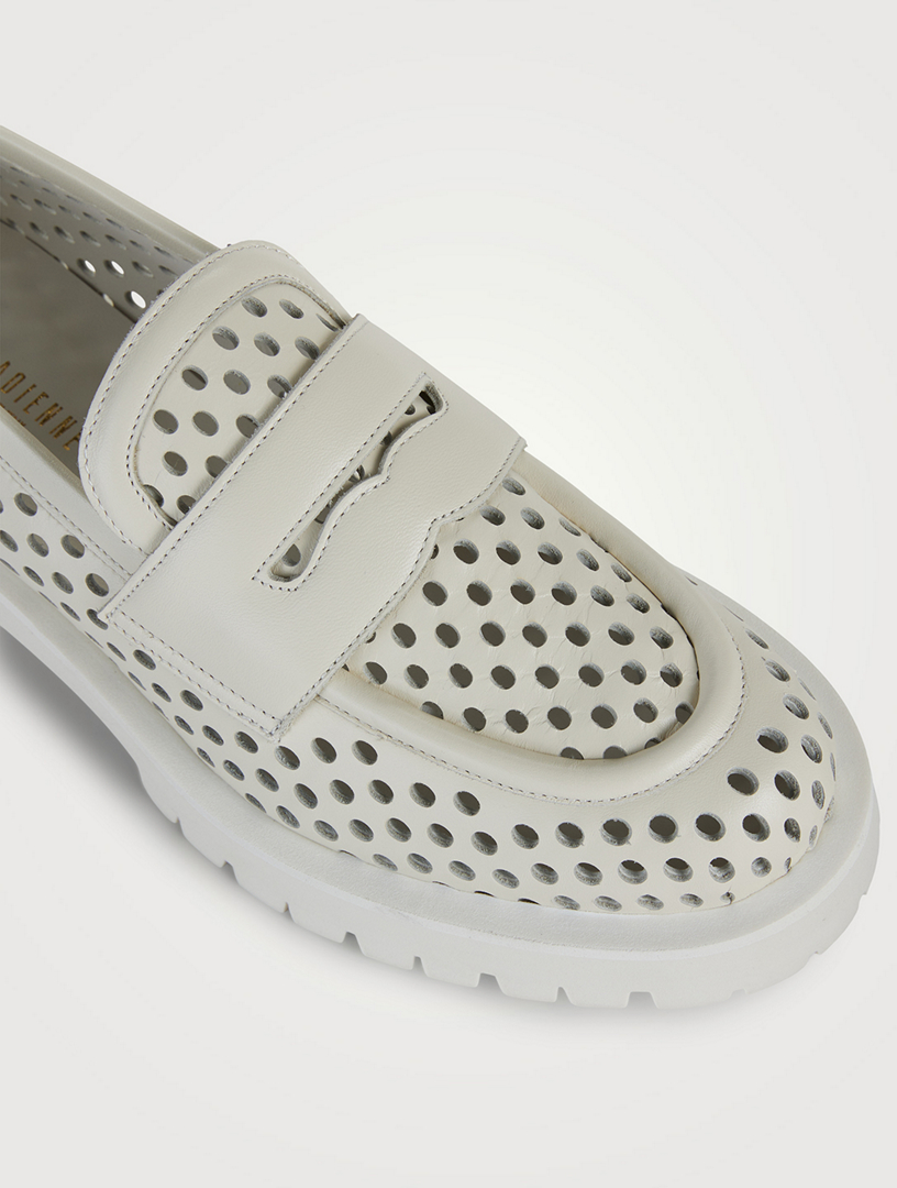 Perforated loafers hot sale