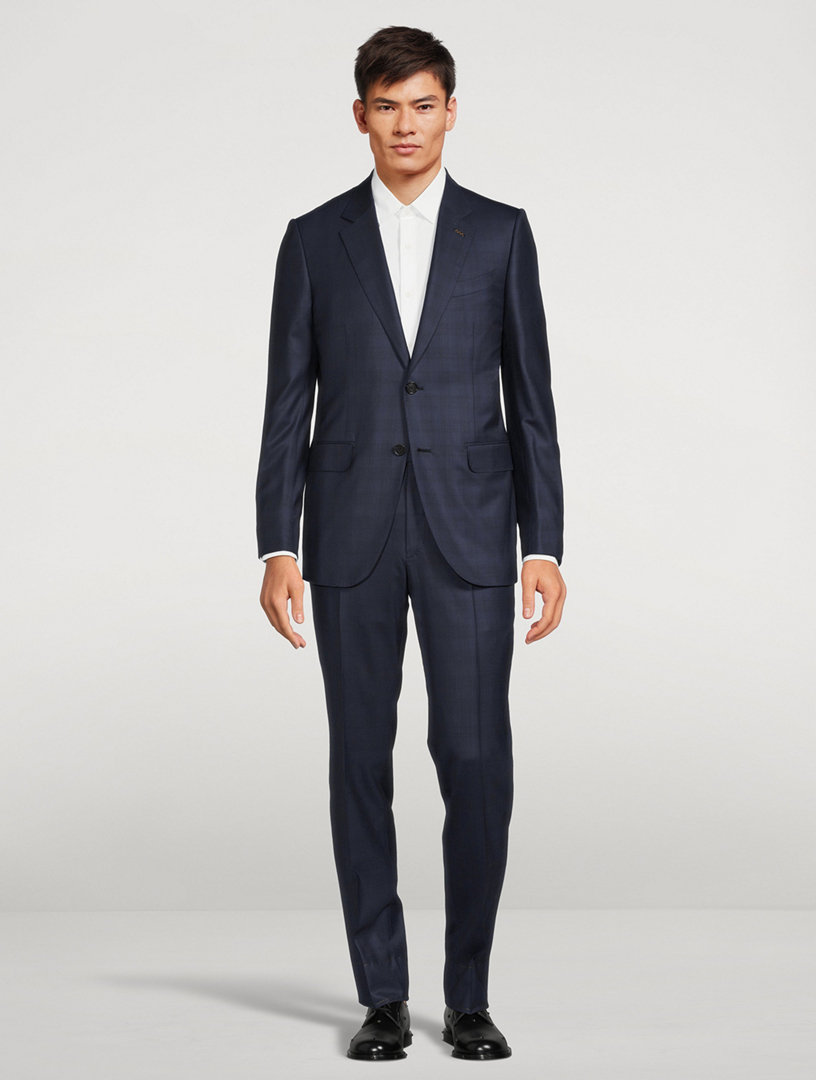 Wool Two-Piece Suit Check Print