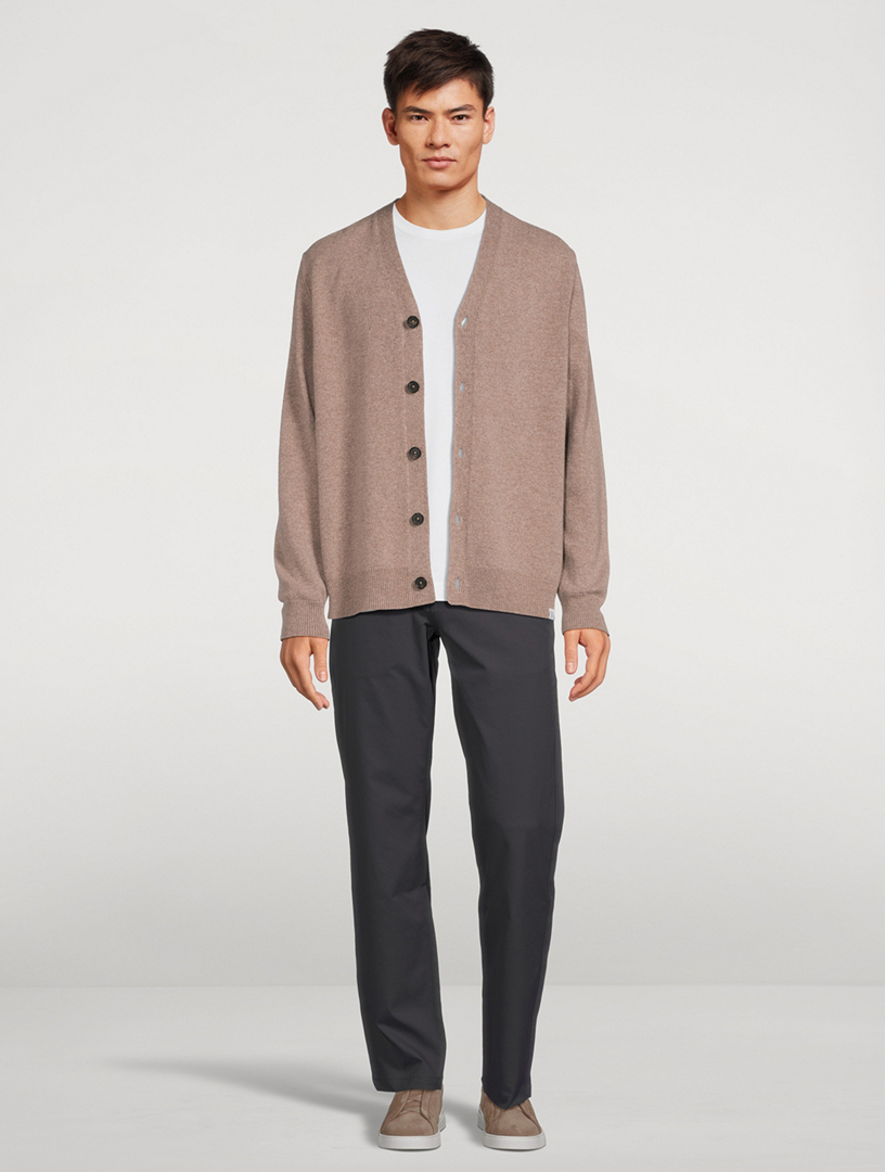 Adam Lambswool V-Neck Cardigan