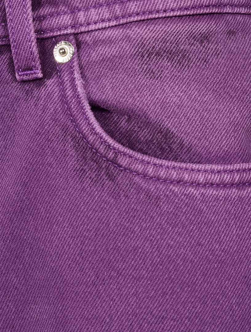 Slashed Medusa Stright-Leg Jeans