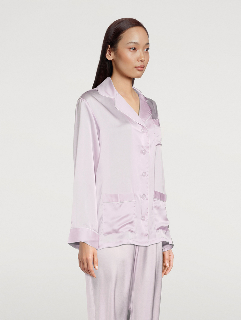 Long-Sleeve Silk Shirt