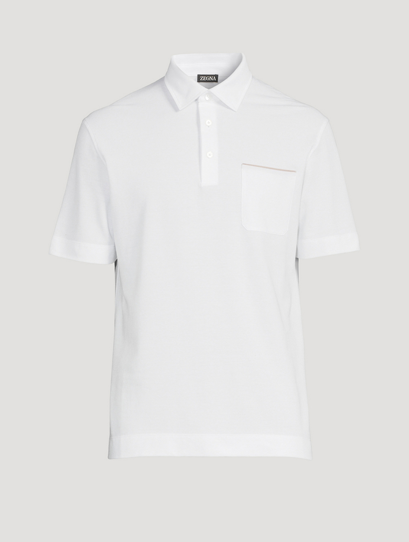 Tri-Collar Pile Mesh Polo-