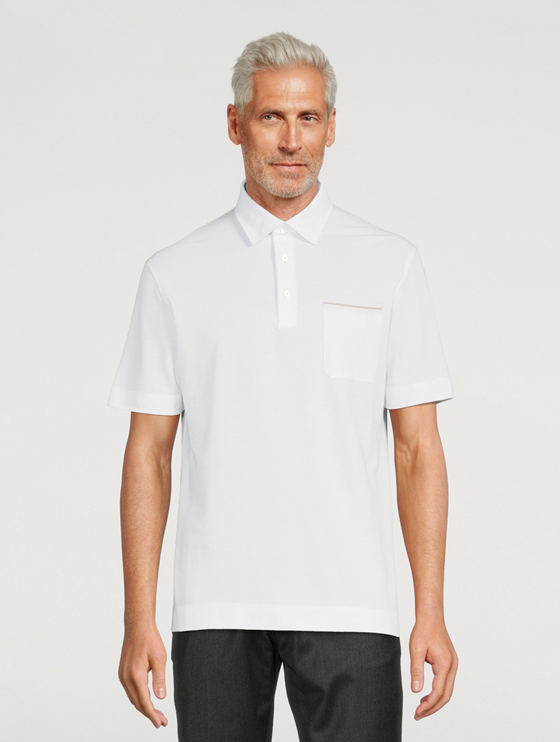 Cotton Short-Sleeve Polo Shirt