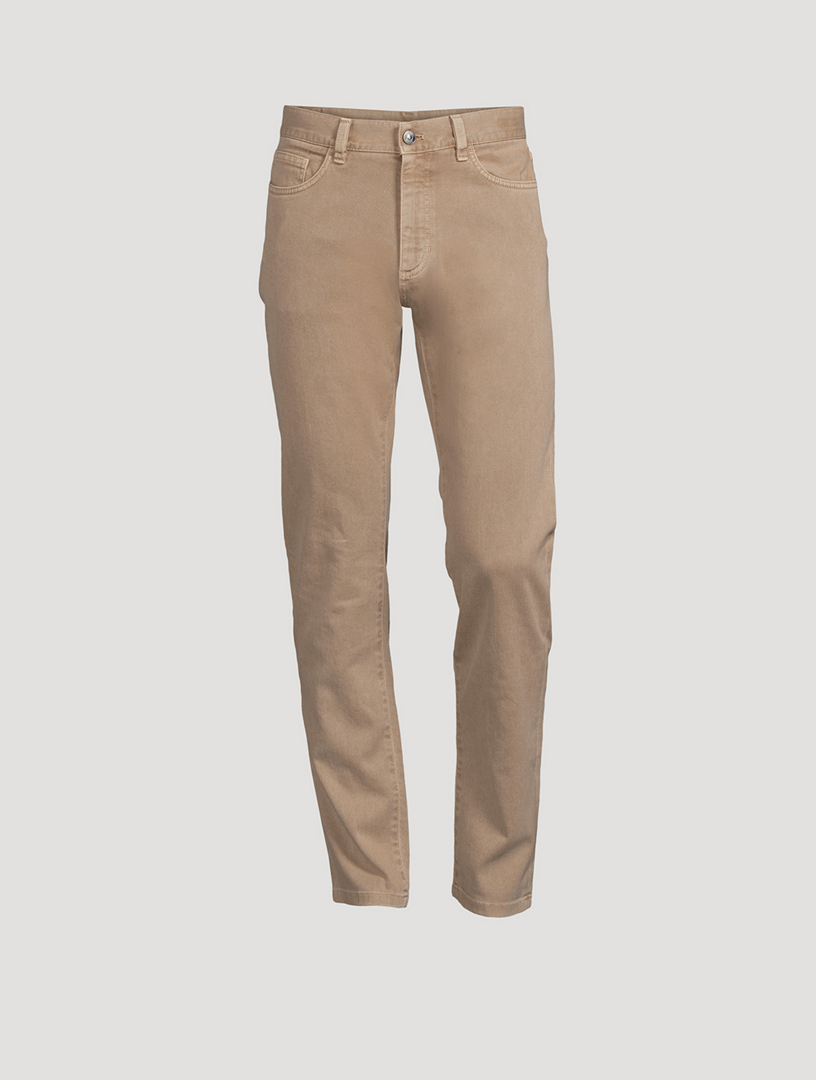 Cotton Stretch Slim Pants