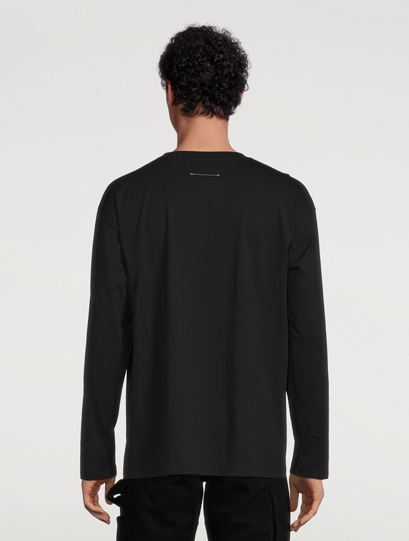 MM6 MAISON MARGIELA Zoom Logo Oversized Long-Sleeve T-Shirt
