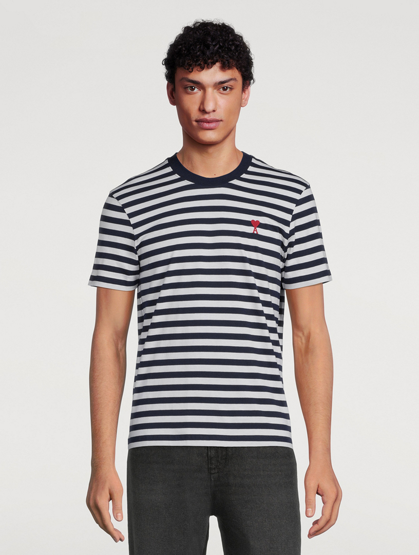 Ami De Coeur Cotton T-Shirt Striped Print