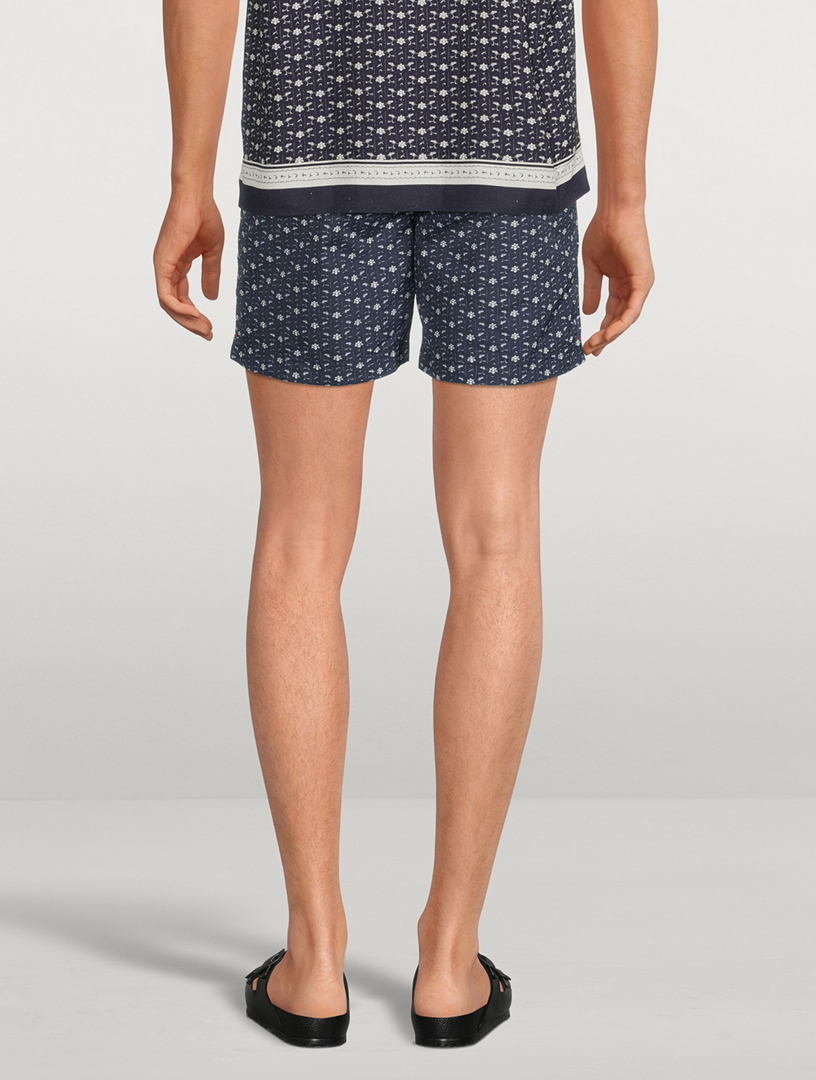 Standard Mid-Length Swim Shorts Bandana Print