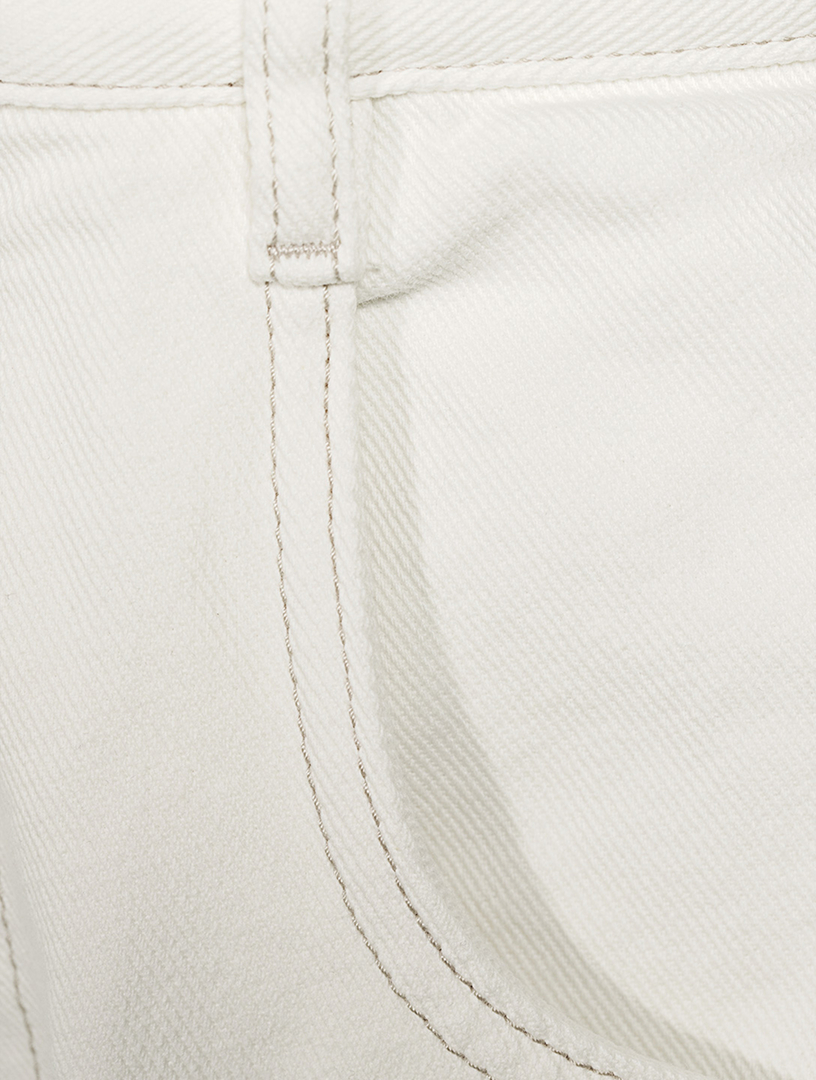Slashed Wide-Leg Jeans