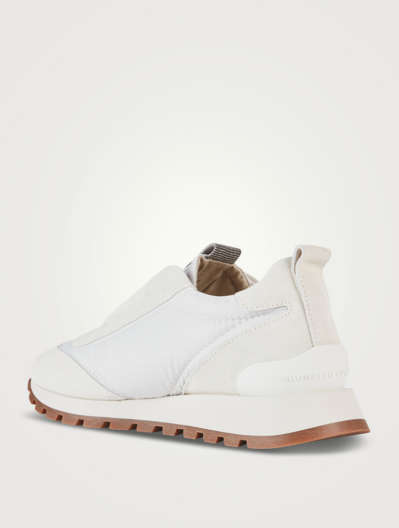 Suede And Nylon Sneakers