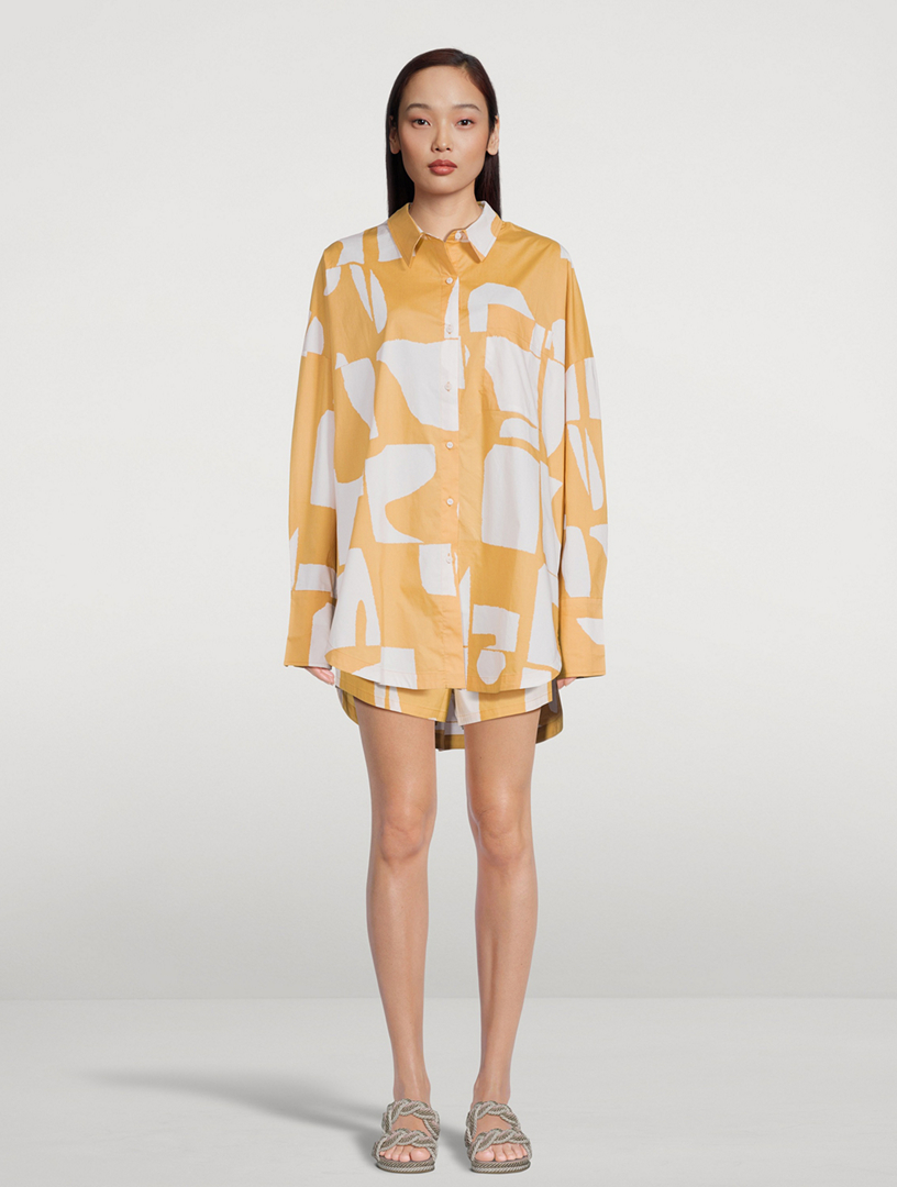 Organic Cotton Shirt Terrazzo Print