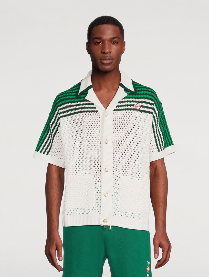 Tennis Crochet Short-Sleeve Shirt