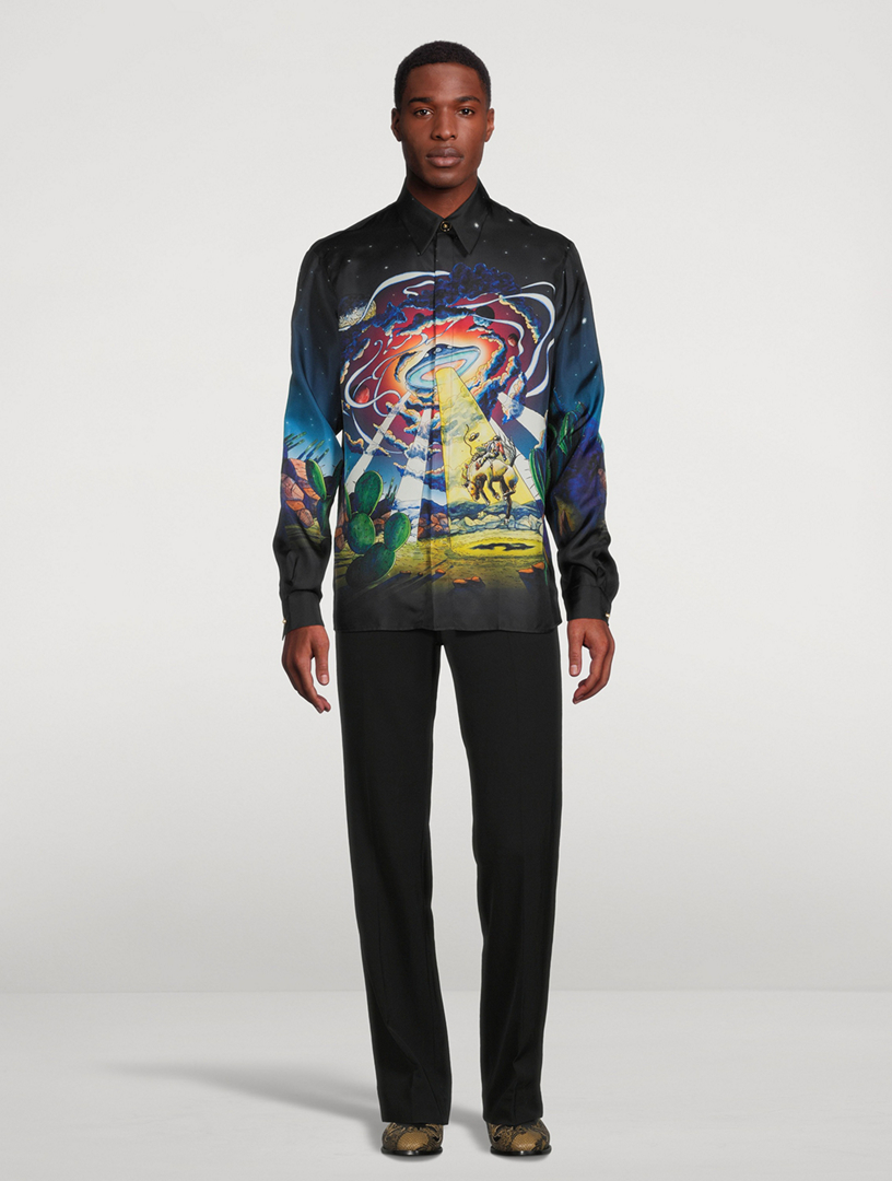 Cowboy De L'Espace Silk Long-Sleeve Shirt