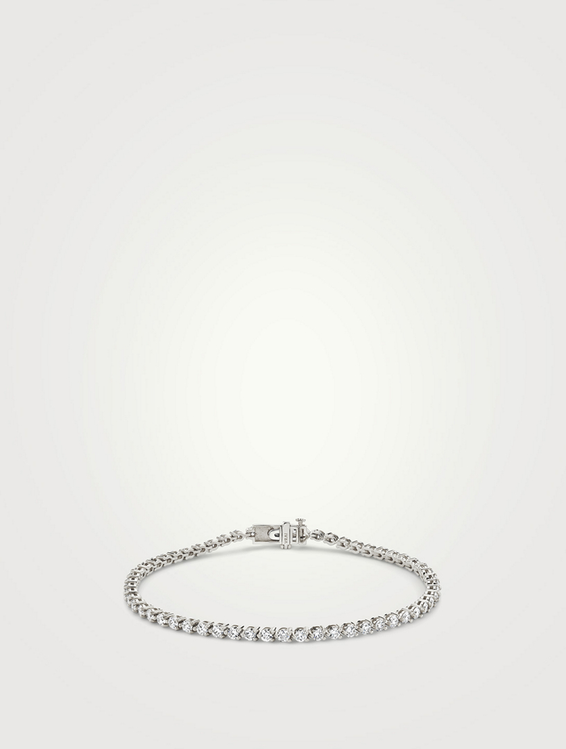 Medium Tennis 14K White Gold Lab Grown Diamond Bracelet