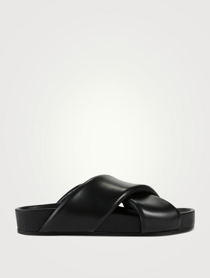 JIL SANDER Leather Plonge Padded Slides | Holt Renfrew