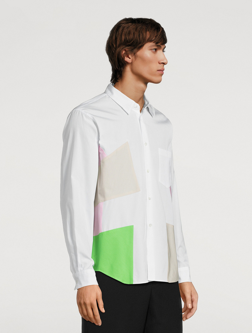 Cotton Paneled Shirt