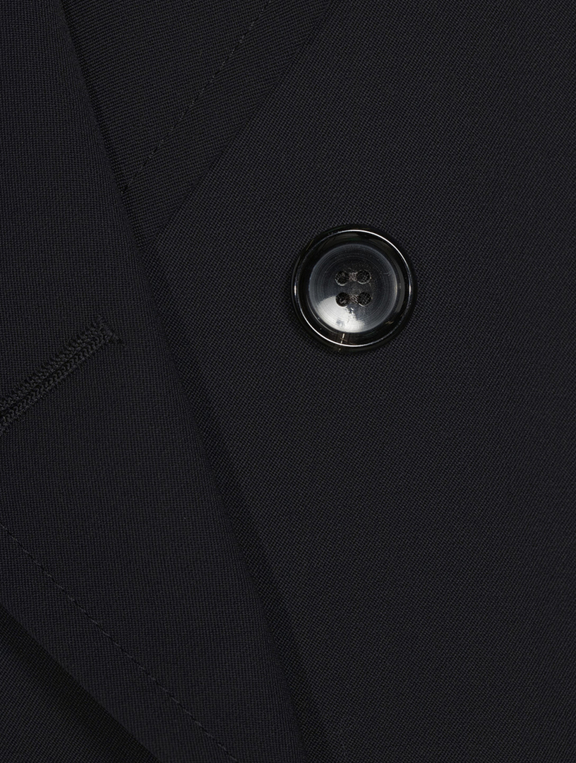 Wool Trench Coat With Zippers