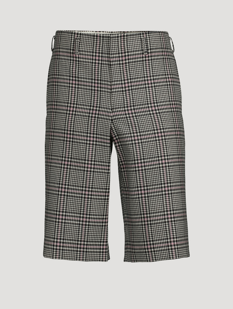 COMME DES GARÇONS HOMME PLUS Wool Plaid Checked Shorts | Holt Renfrew