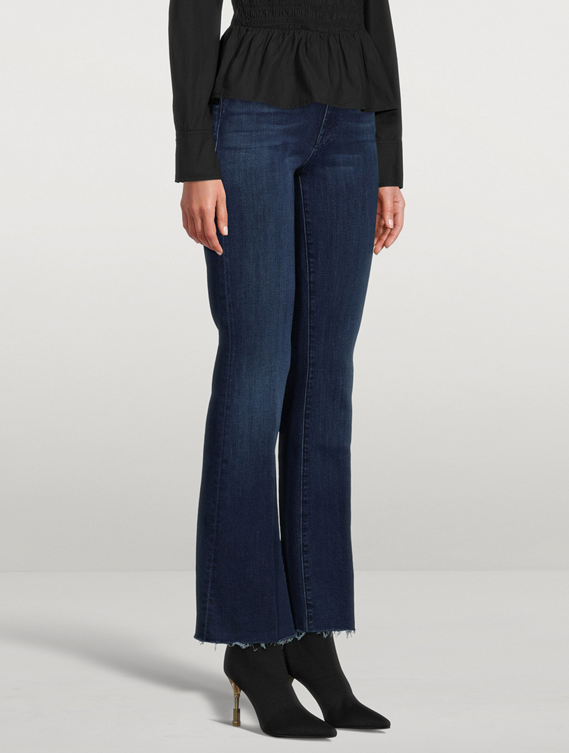The Weekender Flare Jeans With Ankle Fray
