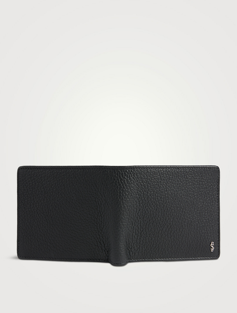 Serapian Vertical Billfold with Zip in Stepan, Man, Black/Black Eclipse