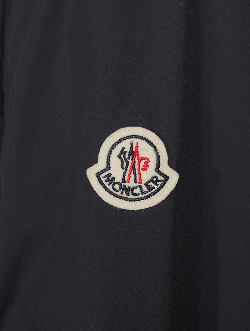 Moncler Logo-badge Hooded Jacket In Blue