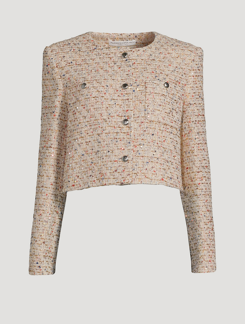 Sequin on sale tweed jacket