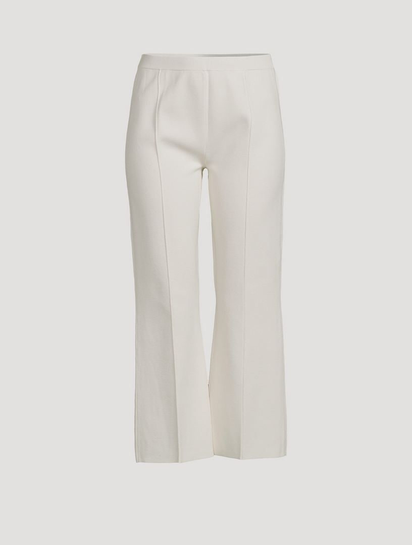 THEORY Crepe Knit Flared Trousers