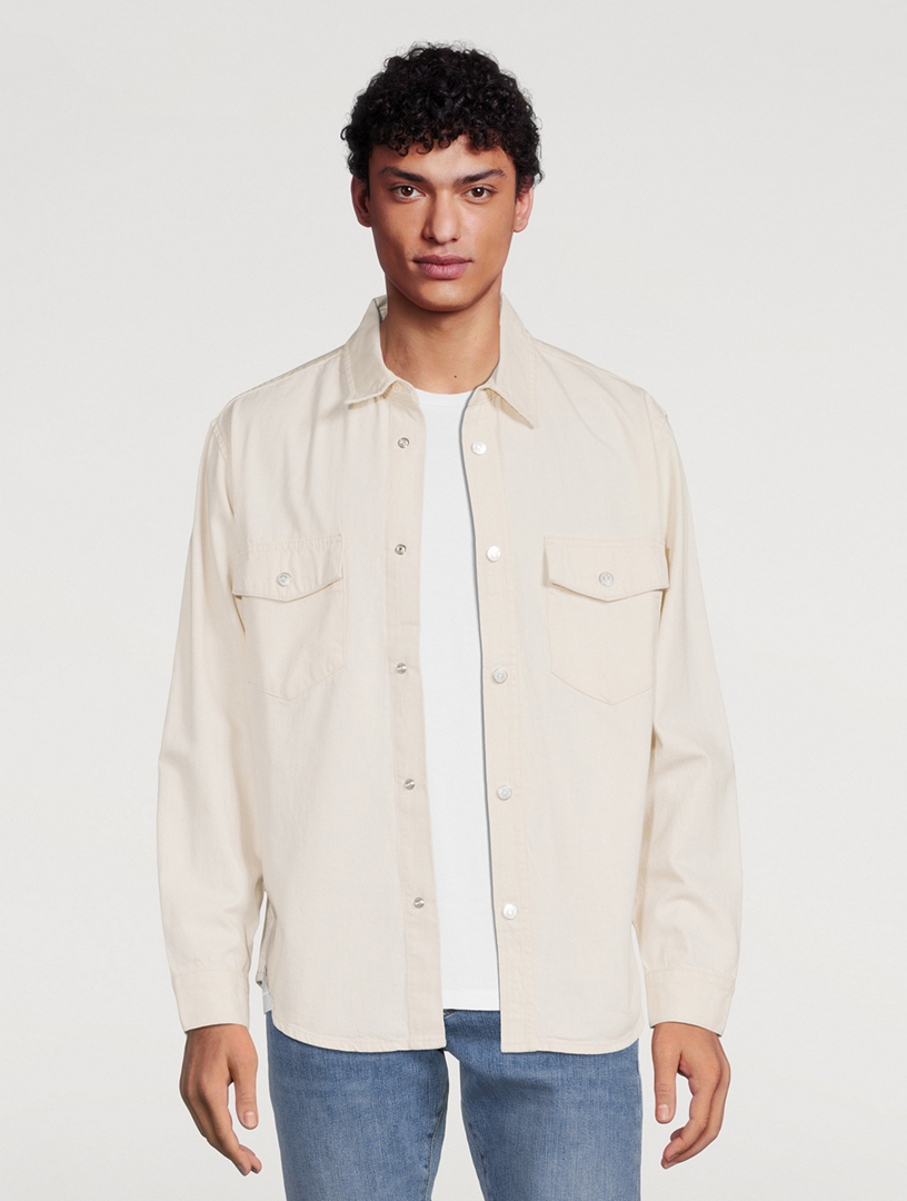 Cotton Denim Slim-Fit Shirt