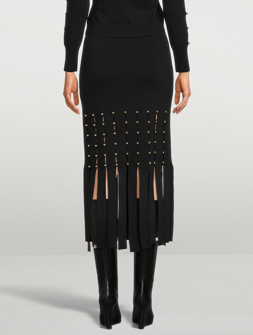 Katalina Fringed Midi Skirt