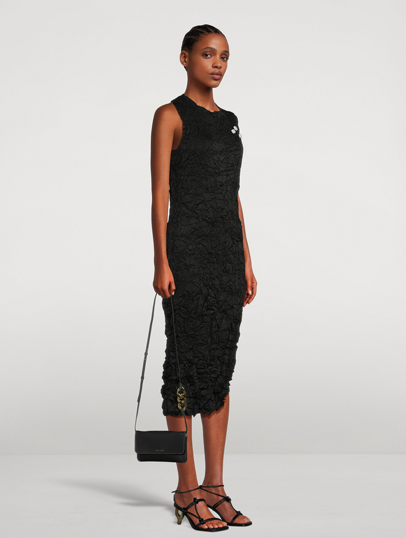 Keyboard Crinkled Midi Dress
