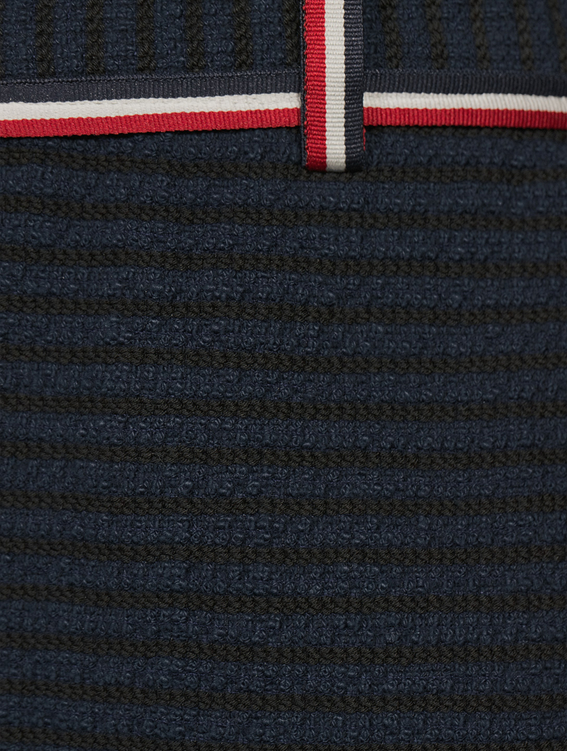 University Stripe High-Waisted Shorts