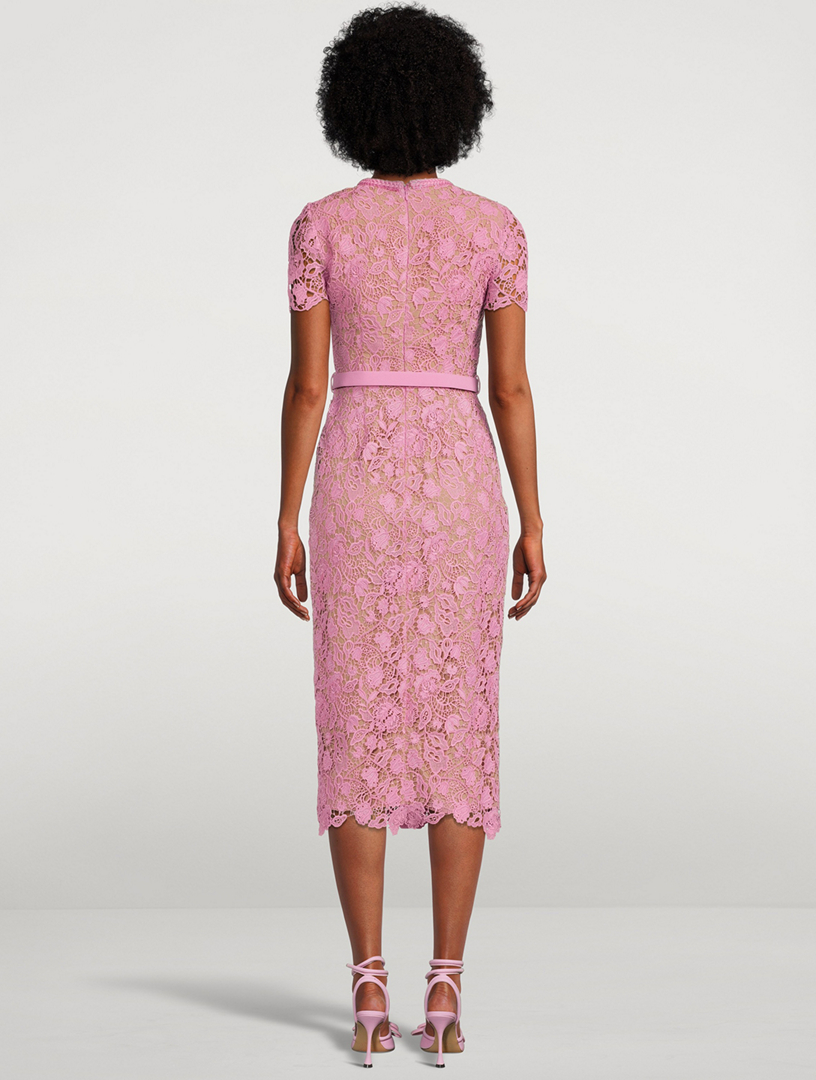 SELF-PORTRAIT Guipure Lace Midi Dress | Holt Renfrew