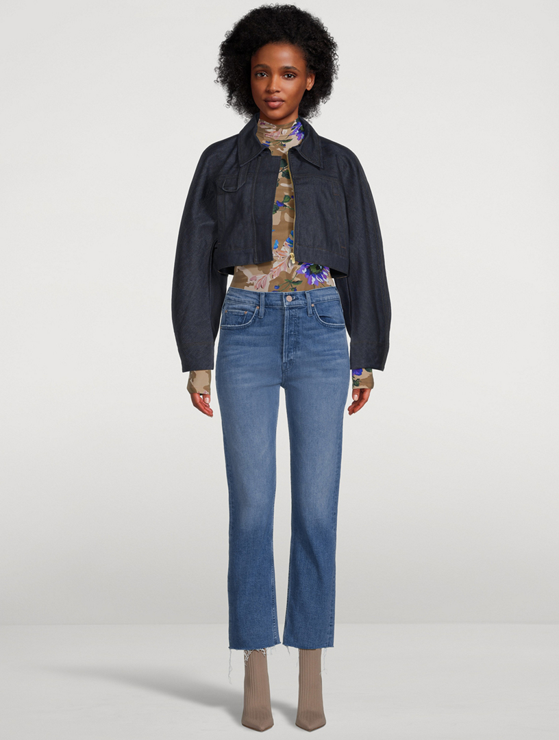 MOTHER The Tomcat Ankle-Fray Straight Jeans | Holt Renfrew