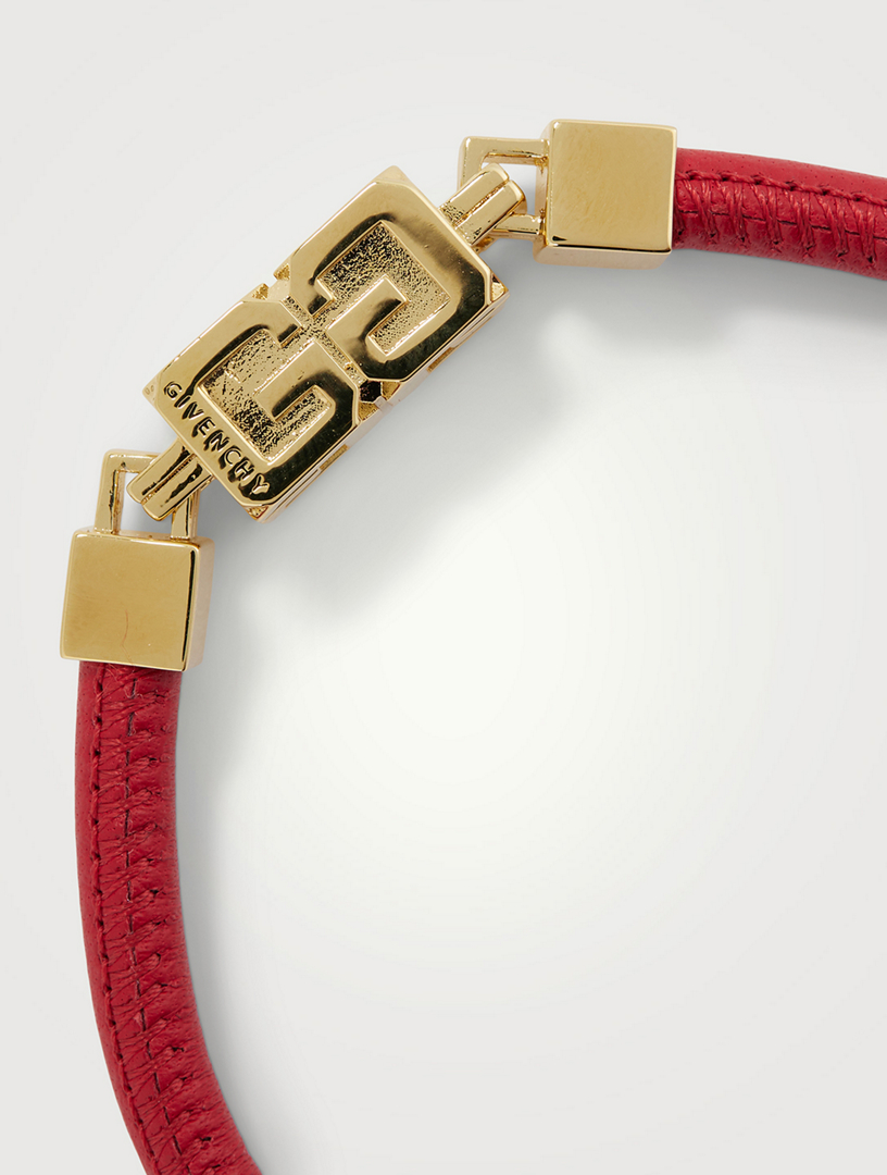 G Cube Leather Bracelet
