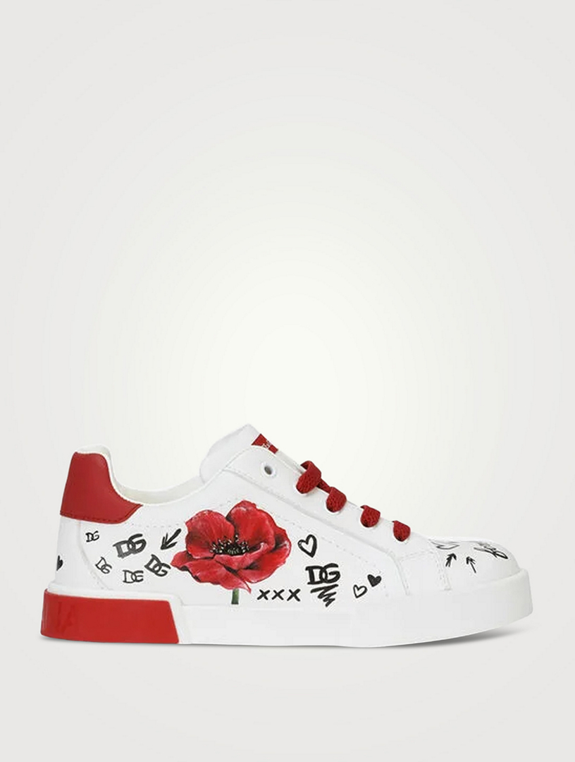 Portofino Leather Sneakers Poppy Print