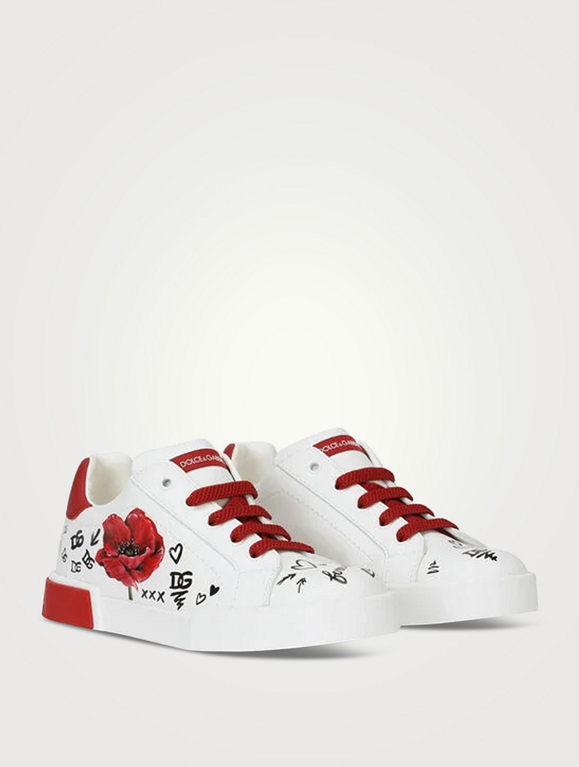 Portofino Leather Sneakers Poppy Print
