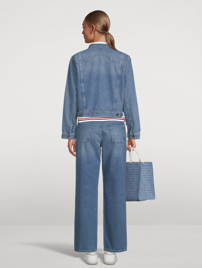 Ms. Ciela Cloud Stitch Denim Trucker Jacket