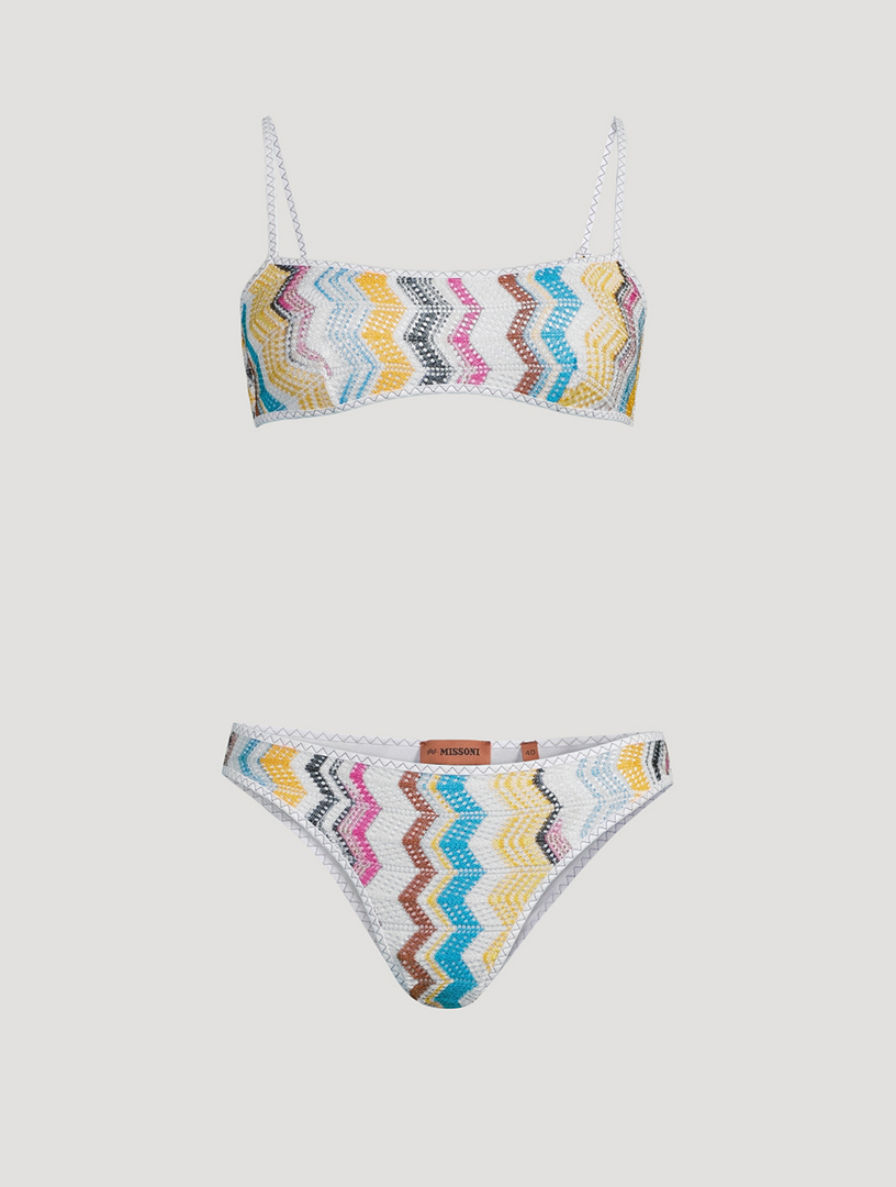 Two-Piece Swim Set In Chevron