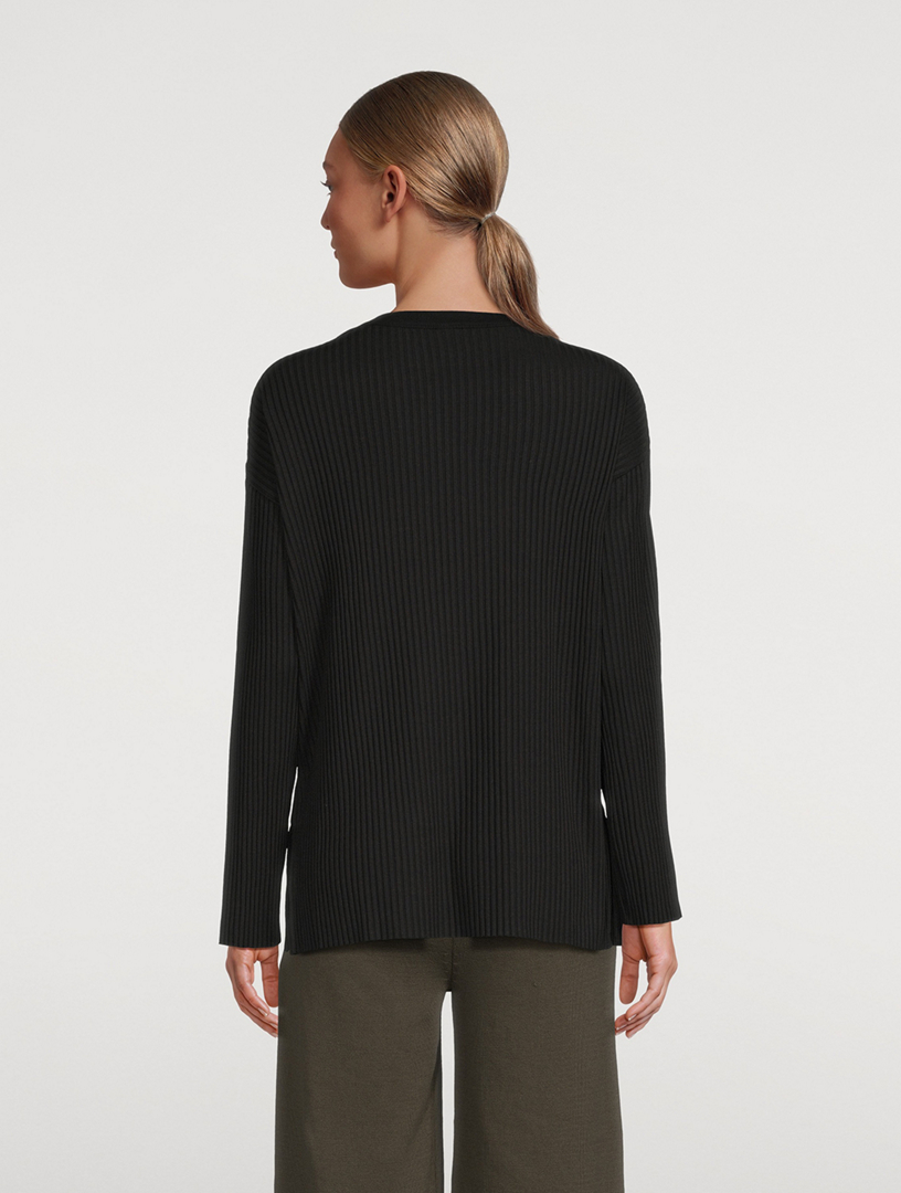 Ribbed Long-Sleeve Top