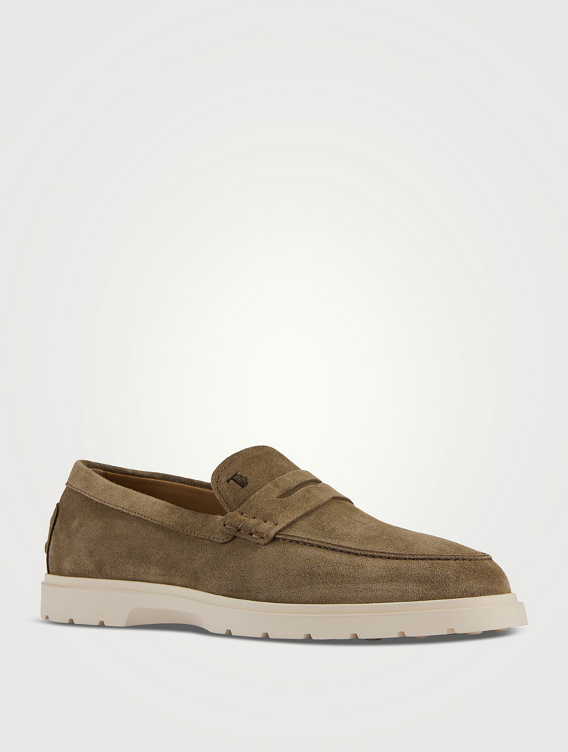 Tod's suede hot sale penny loafers