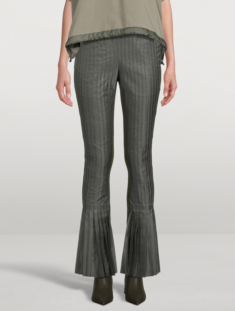 Pleated deals flare trousers