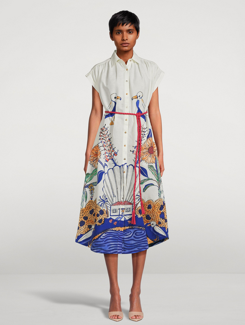 Carolina K Valerie Pleated Kaftan Size S – Multicolor Cotton